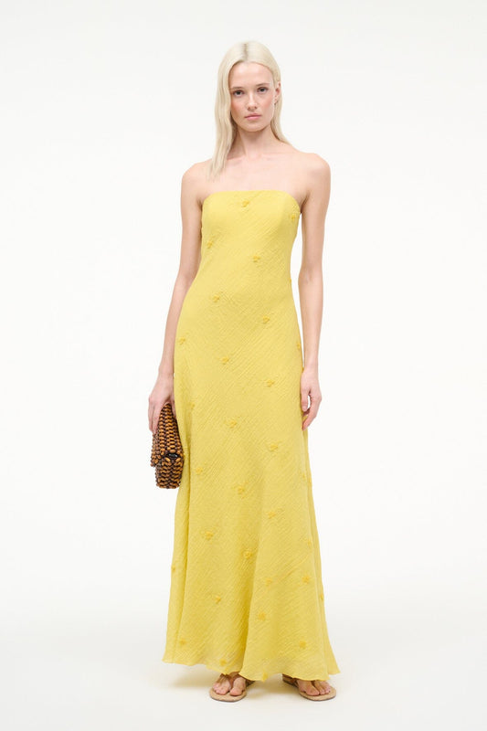 STAUD Cassie Dress Lemon Custard