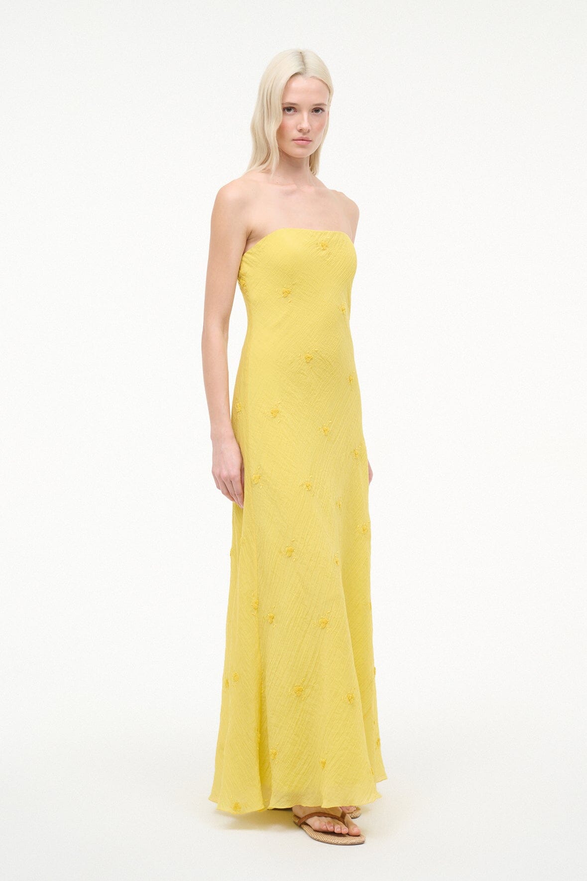 STAUD Cassie Dress Lemon Custard