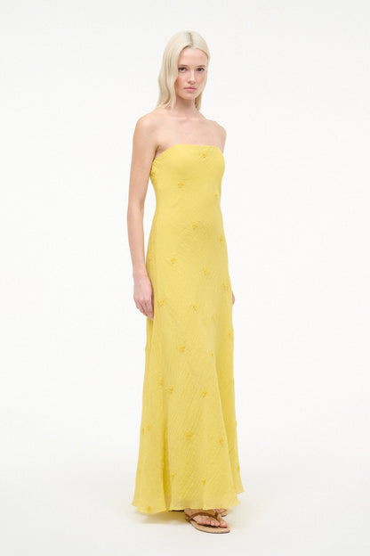 STAUD Cassie Dress Lemon Custard