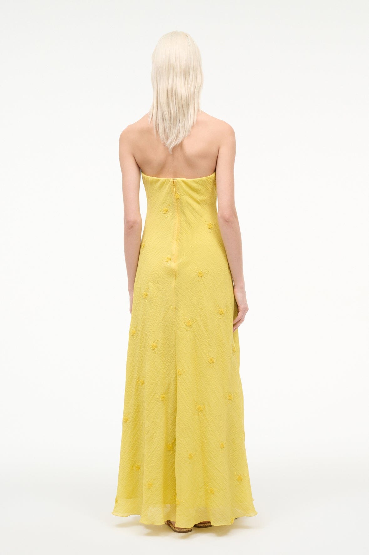 STAUD Cassie Dress Lemon Custard