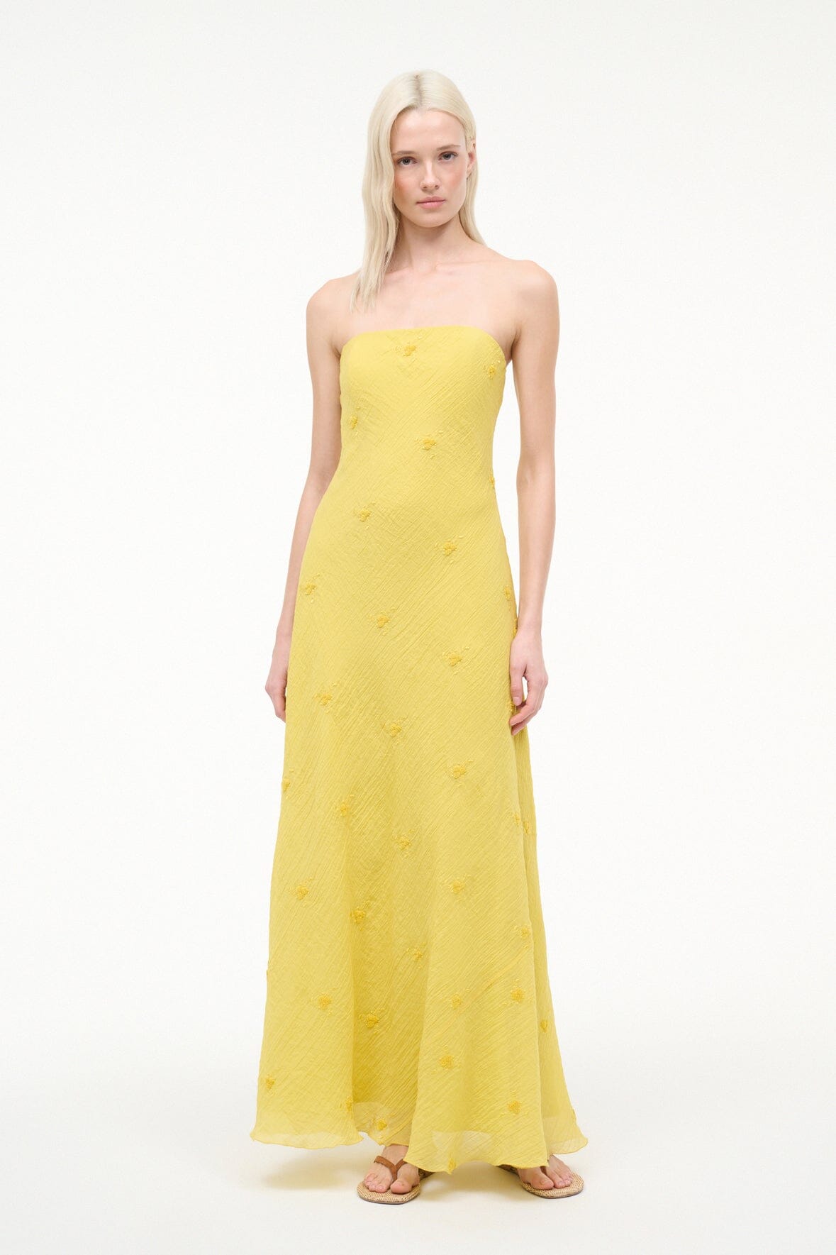 STAUD Cassie Dress Lemon Custard