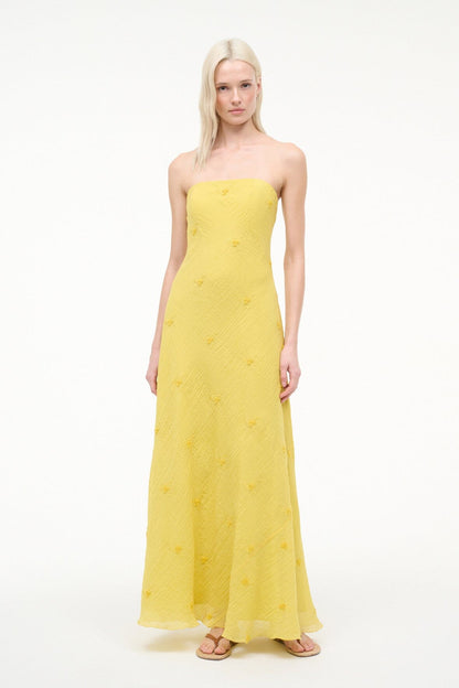 STAUD Cassie Dress Lemon Custard