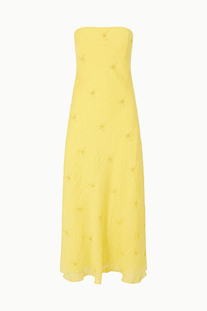 STAUD Cassie Dress Lemon Custard