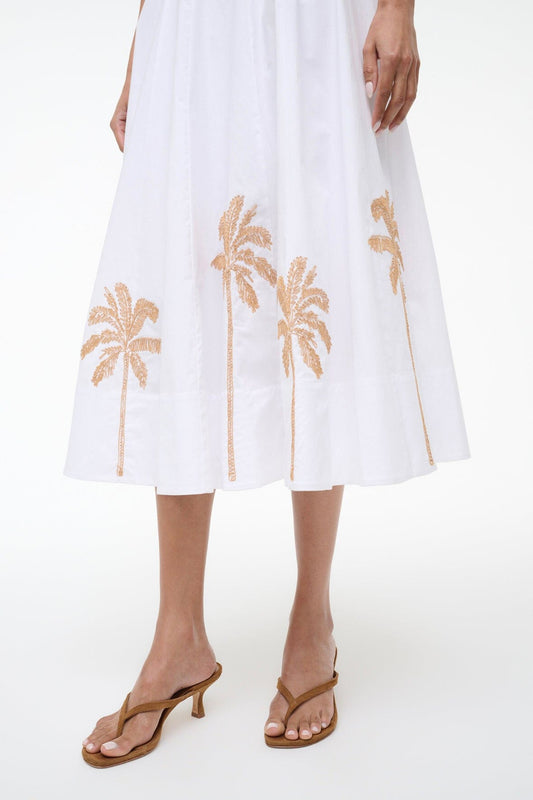 STAUD Wells Dress White Embroidery 1