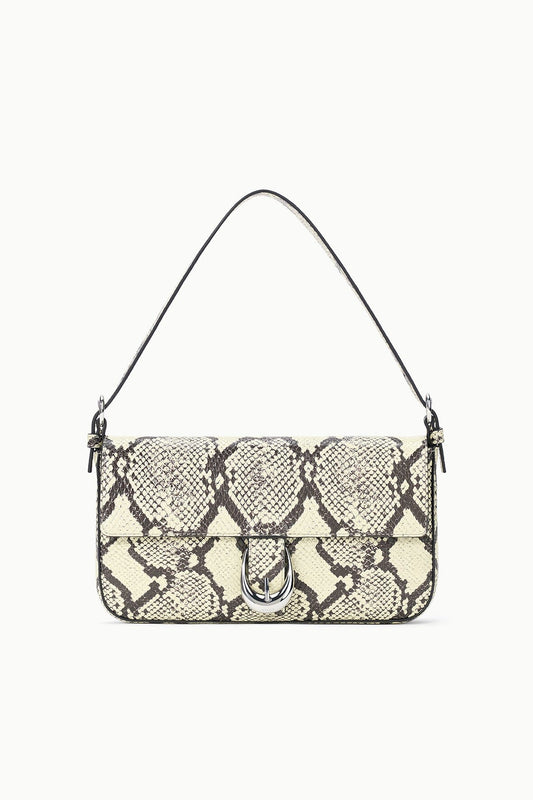 STAUD Harlow Bag White Snake