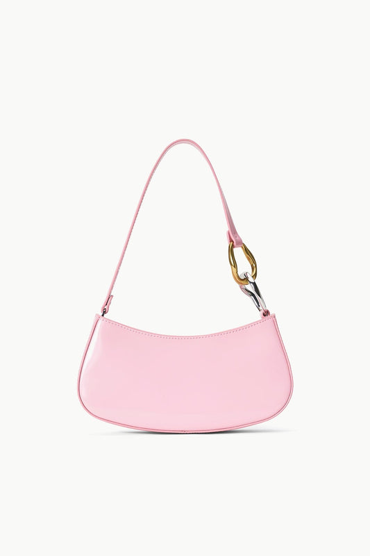 STAUD Ollie Bag Cherry Blossom Pink Leather Shoulder Bag - Staud