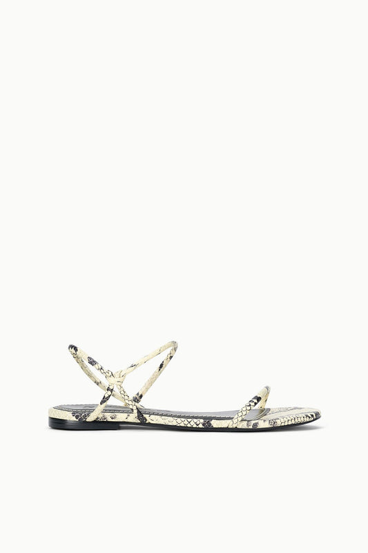 STAUD Laurel Sandal White Snake