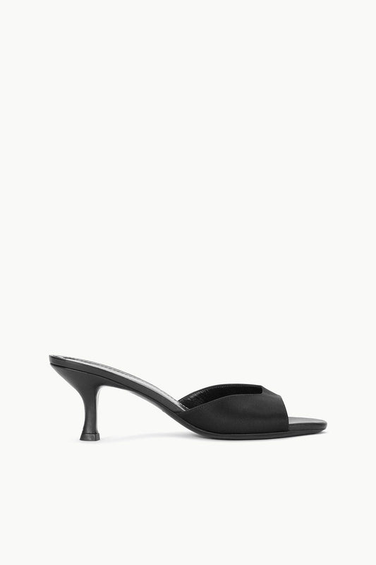 STAUD Brigitte Satin Mule Black