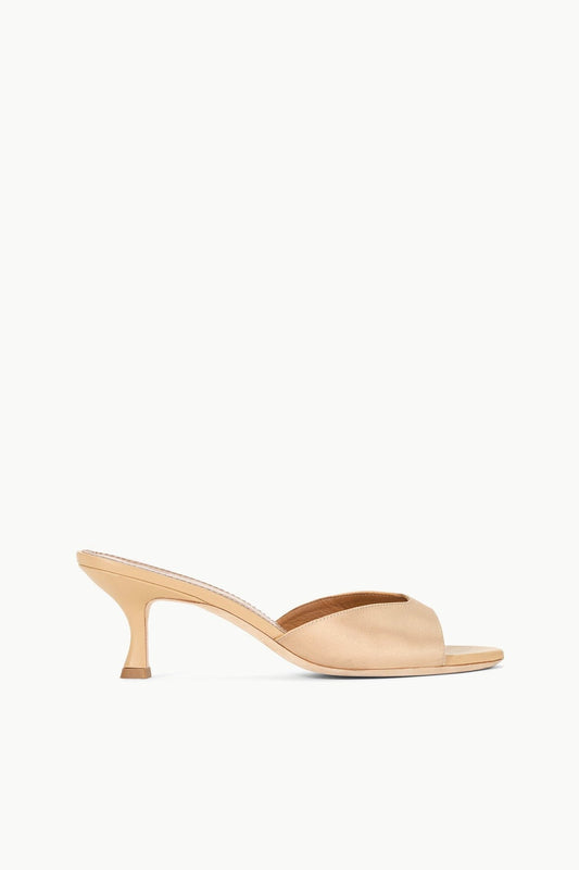 STAUD Brigitte Satin Mule Camel