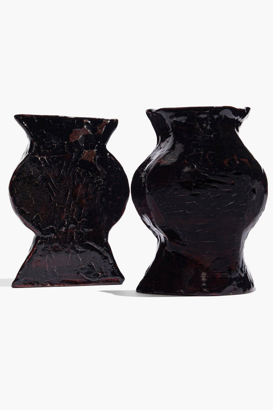 STAUD Ceramic Vase Bookends Black