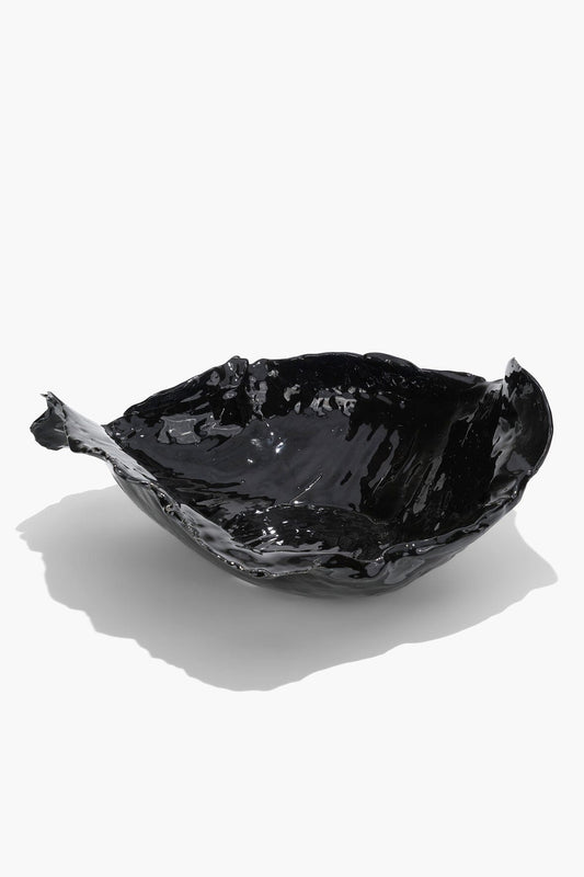 STAUD Wavy Bowl Black Glaze