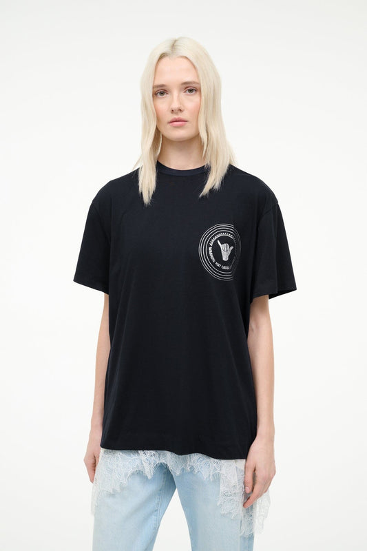 STAUD Newport Oversized Tee Good Vibes