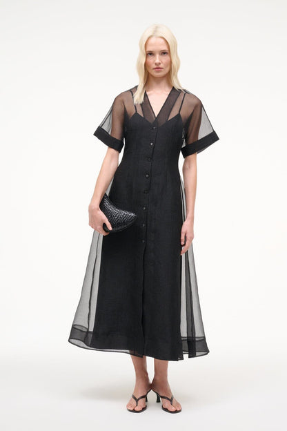 STAUD Elle Dress Black