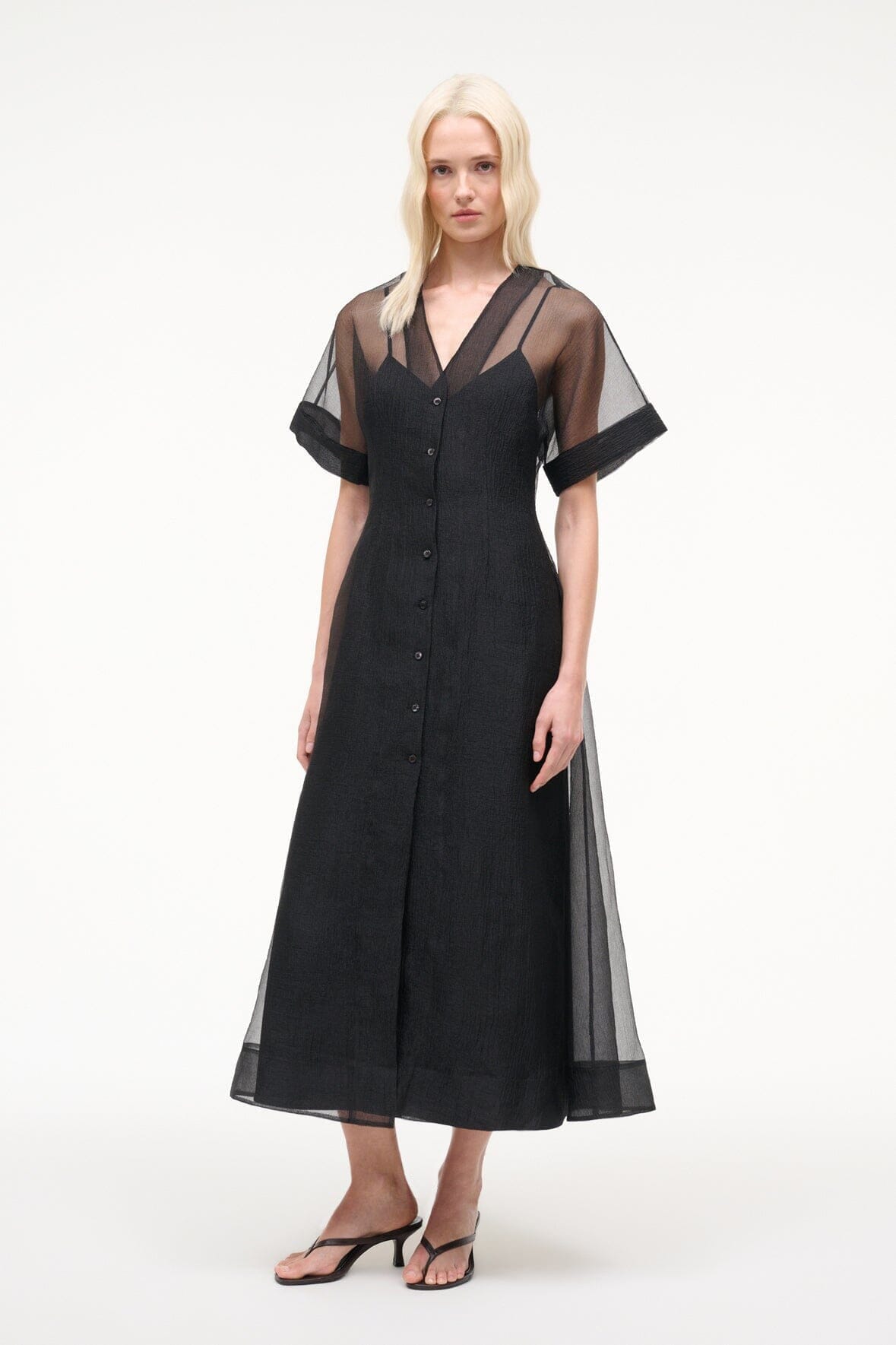 STAUD Elle Dress Black