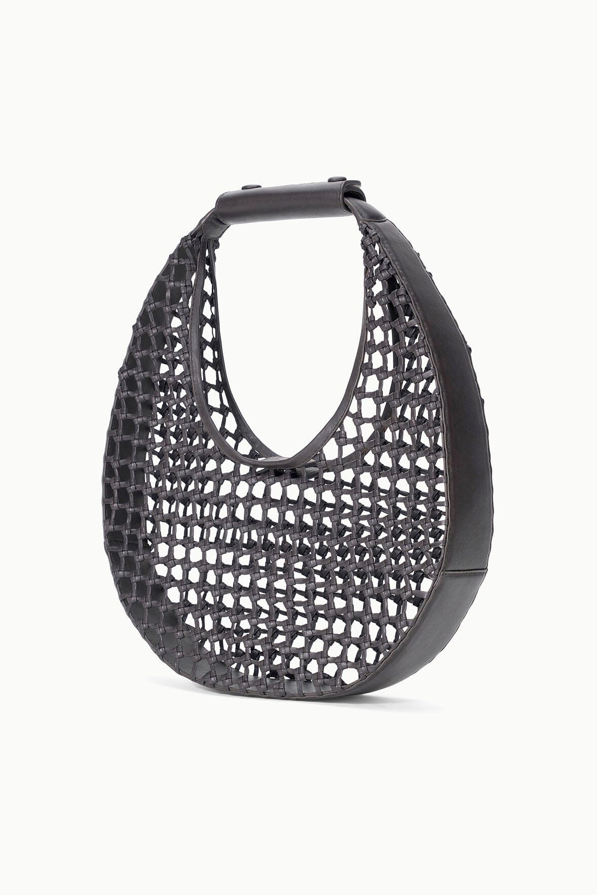 STAUD Moon Hand-Knotted Tote Bag Espresso