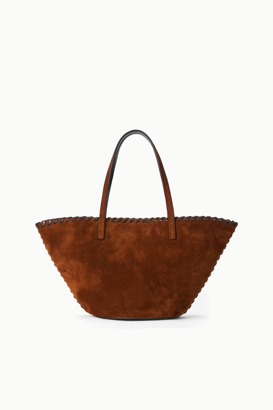 STAUD Caro Bucket Bag Tabac Suede Espresso