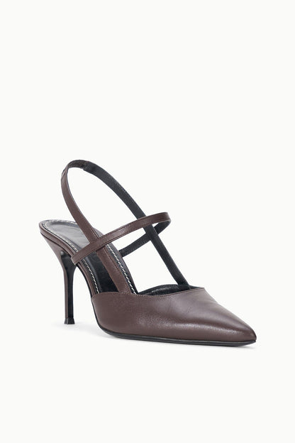 STAUD Sebastian High Heel Slingback Espresso
