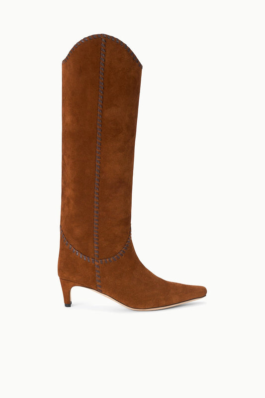 STAUD Western Wally Boot Tabac Suede Espresso