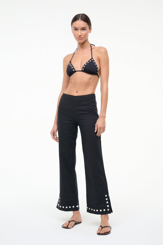 STAUD Piha Linen Pant Black