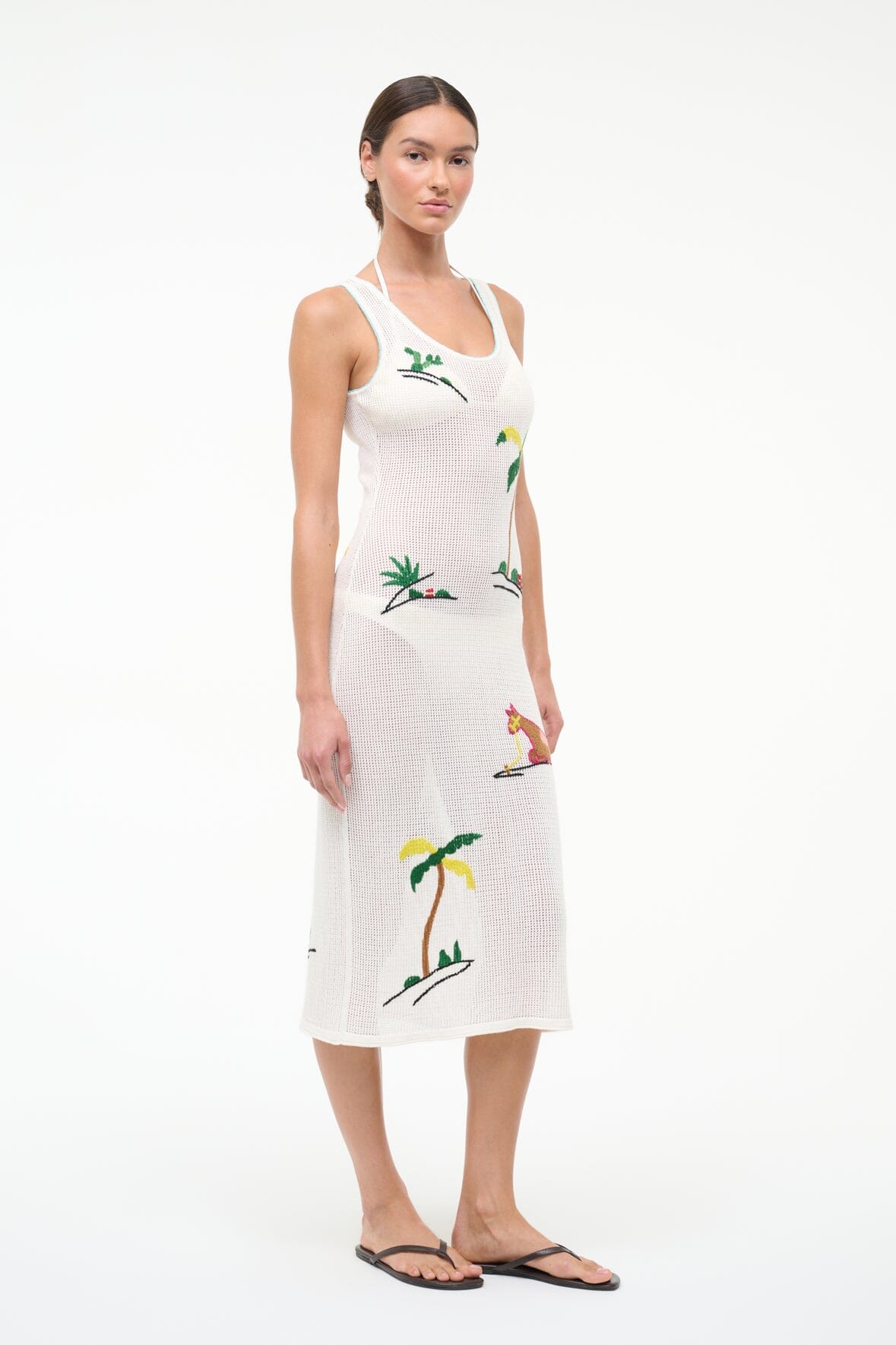 STAUD Luma Dress Riviera Ivory