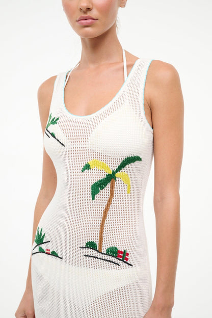 STAUD Luma Dress Riviera Ivory