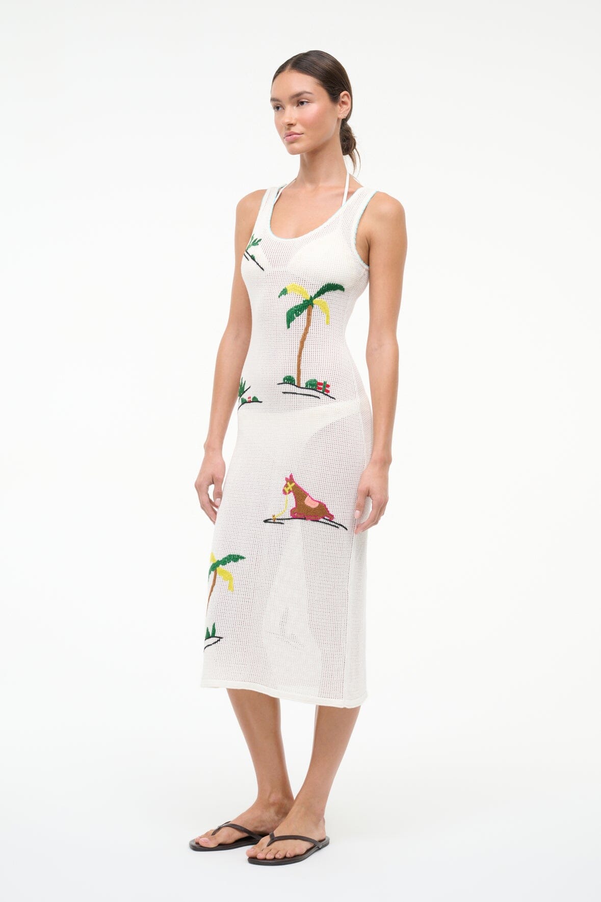 STAUD Luma Dress Riviera Ivory
