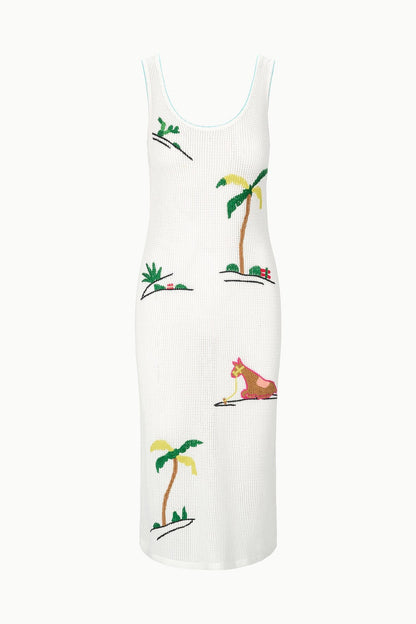 STAUD Luma Dress Riviera Ivory