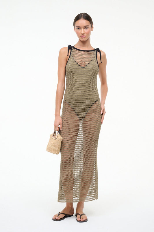 STAUD Vinta Dress Thyme Black