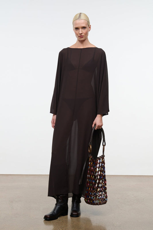 STAUD Nour Dress Espresso