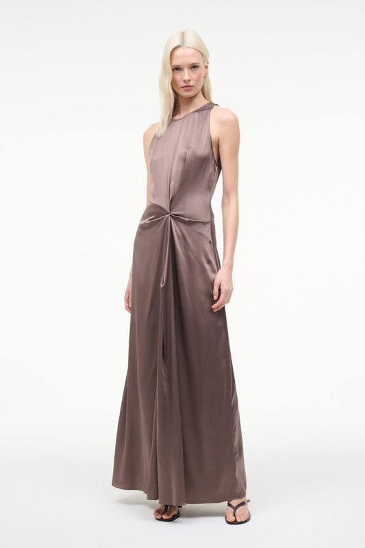 STAUD Jaelyn Silk Dress Mink