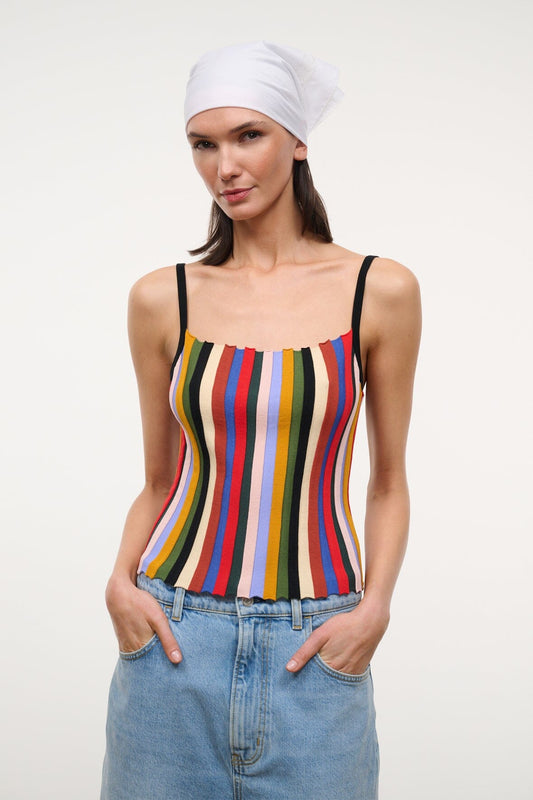 STAUD Skye Tank Artist Stripe