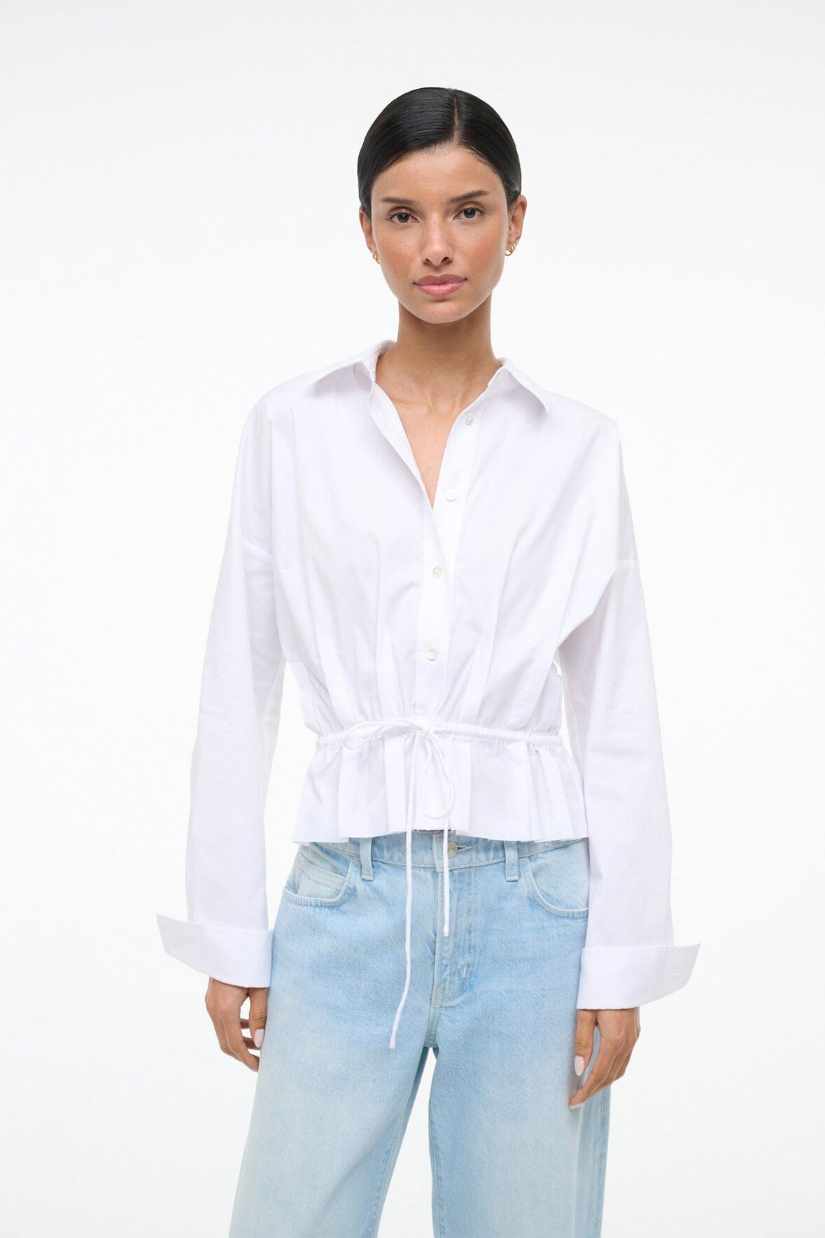 STAUD Primrose Shirt White