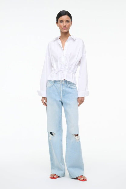 STAUD Primrose Shirt White