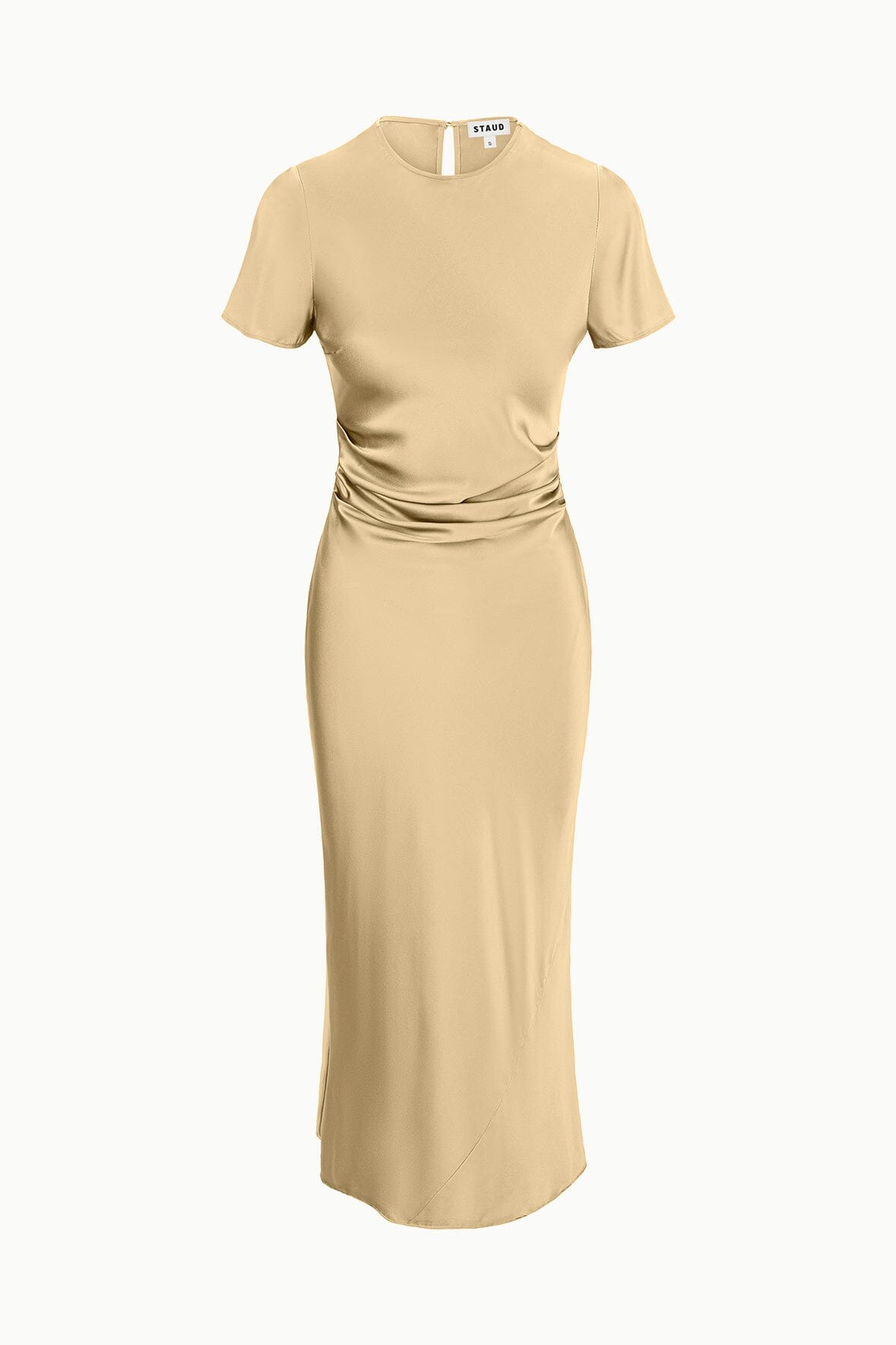STAUD Marcel Silk Dress Antique