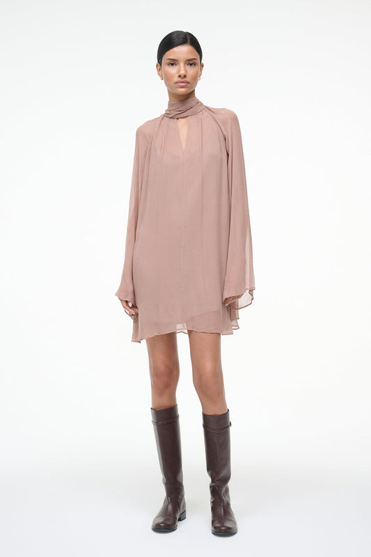 STAUD Esther Mini Dress Taupe
