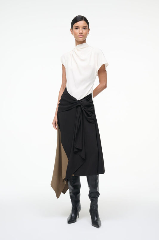STAUD Davina Dress Black Multi