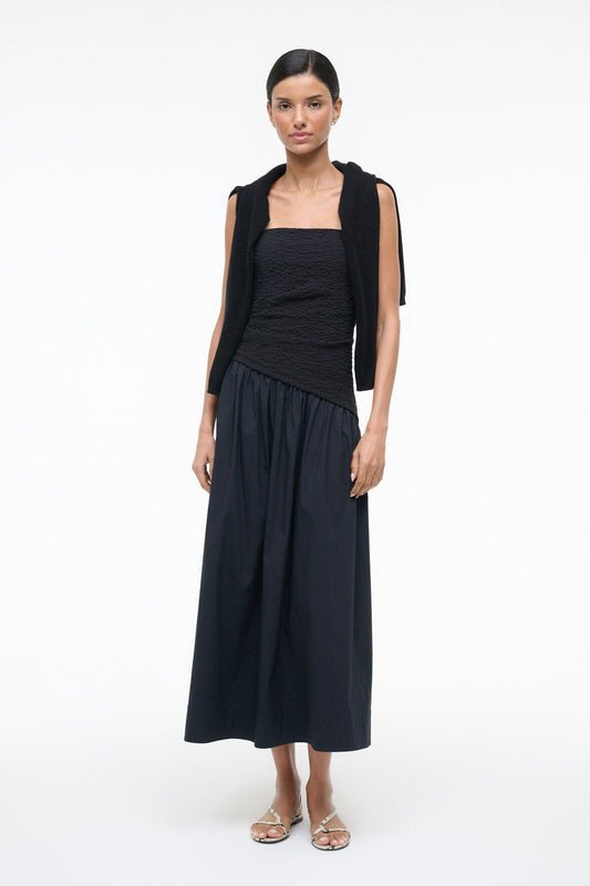 STAUD Nia Dress Black