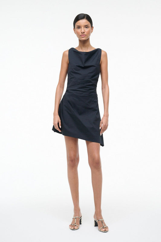 STAUD Callie Mini Dress Black