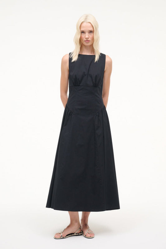 STAUD Gwen Dress Black
