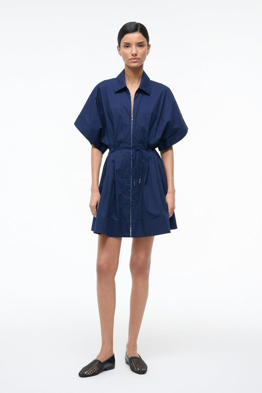 STAUD Cori Dress Navy