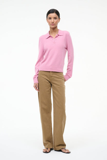 STAUD Gemma Cashmere Sweater Papaya