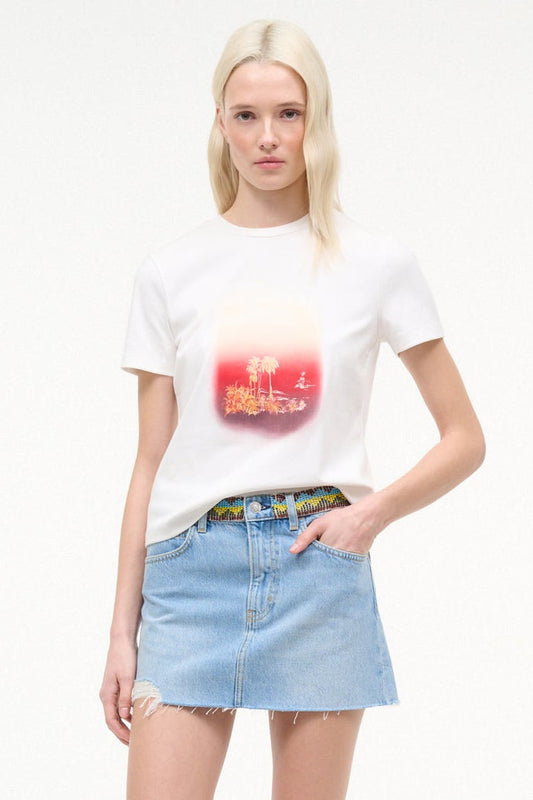 STAUD Crew Neck T Shirt California Sunset