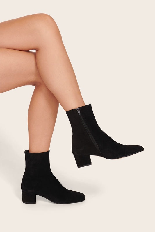 STAUD Aimee Short Boot Black Suede