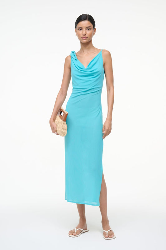 STAUD Vienna Dress Teal