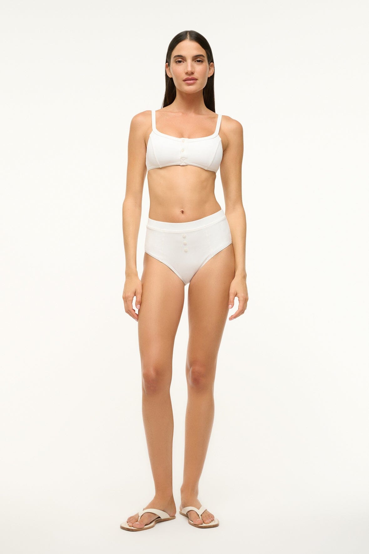STAUD Gia Bikini Bottom Bright White