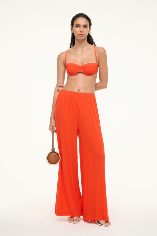 STAUD Jo Balconette Bikini Top Cayenne