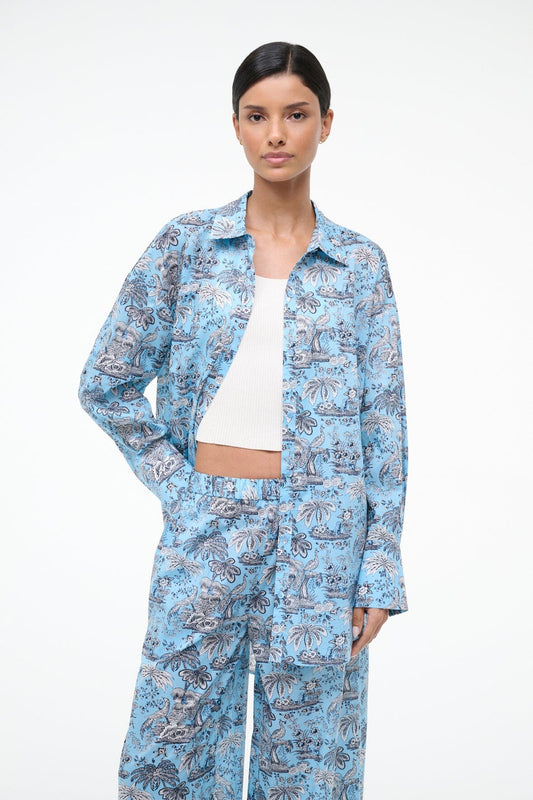 STAUD Sandbar Top Sky Toile