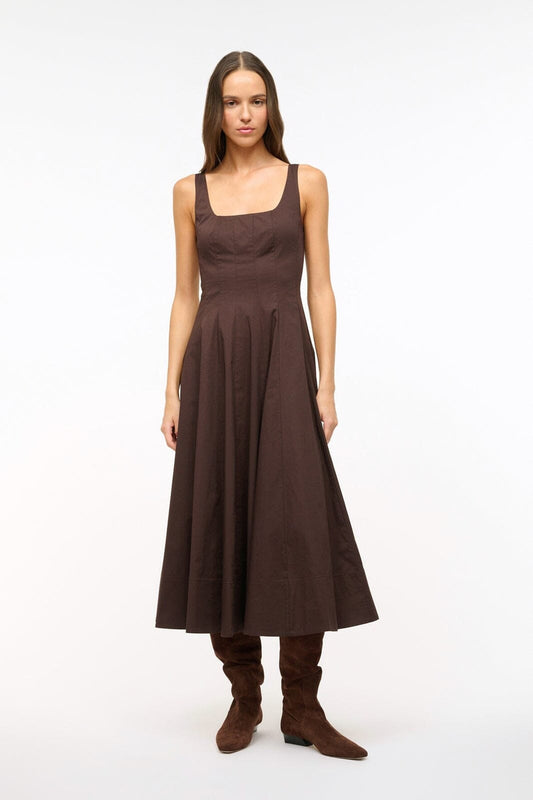 STAUD Wells Dress Earth 1
