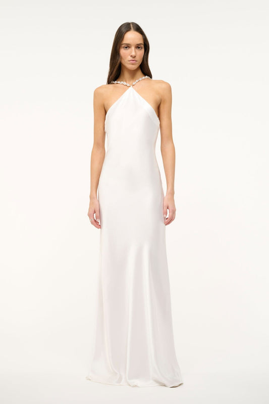 STAUD Cadence Dress Pearl 1