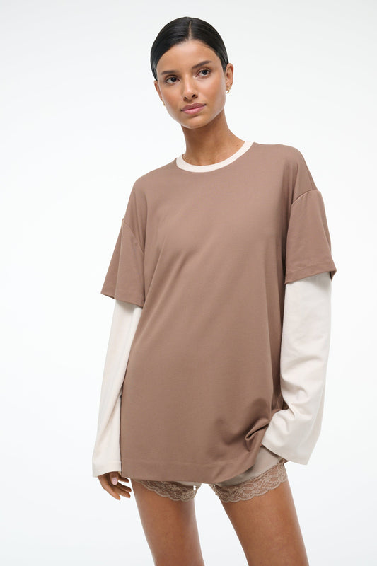 STAUD William Tee Taupe/Ecru